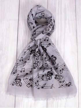 Music Notes Light Weight Scarf